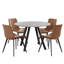 Ensemble de table de salle à manger ronde, table de cuisine moderne avec chaises-116817782-116817784-95382615