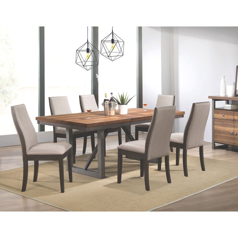 Hobdy 6 - Person Extendable Double Pedestal Dining Set
