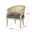 Fauteuil d'appoint en bois d'hévéa gris anthracite pour salon-648342473