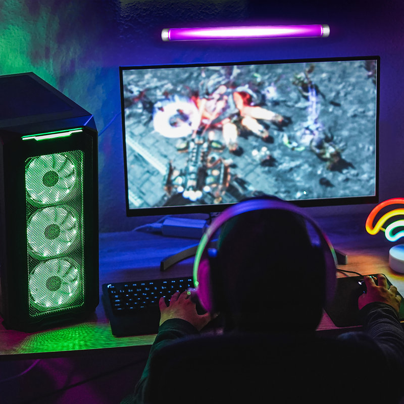 Faisceau de lumières rechargeables multicolores avec support à ventouse, comprend des effets multicolores et à intensité variable