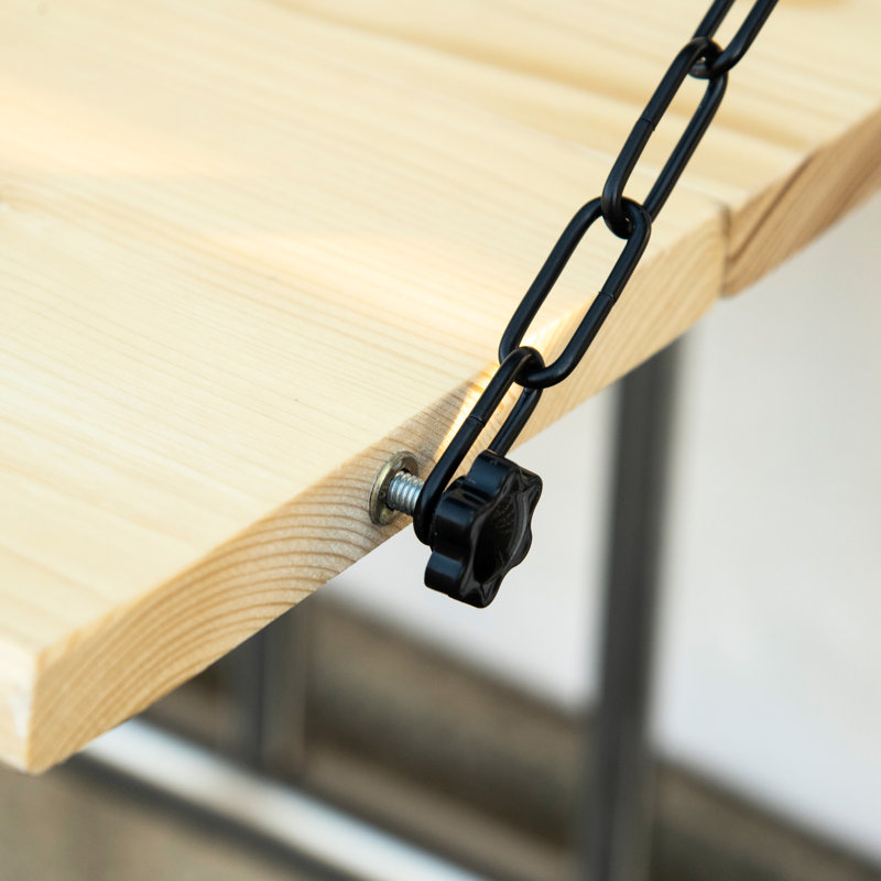 Plateau de table pliable avec garde-corps, bureau de balcon en bois d'épinette, finition naturelle, preuve, l 20 po x H 12,5 po, capacité de charge de 66 lb, table d'étude, foyer d'apprentissage