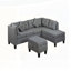 Canapé, chaise et repose-pieds 104,5 po, gris