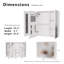 Led Anti Fog Medicine Cabinets, Aluminum Plastic 35.4 X 27.6, Modern Bathroom
