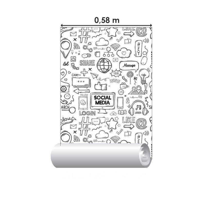 Rouleau de papier peint adhésif L 126 po x l 24 po Hamund
