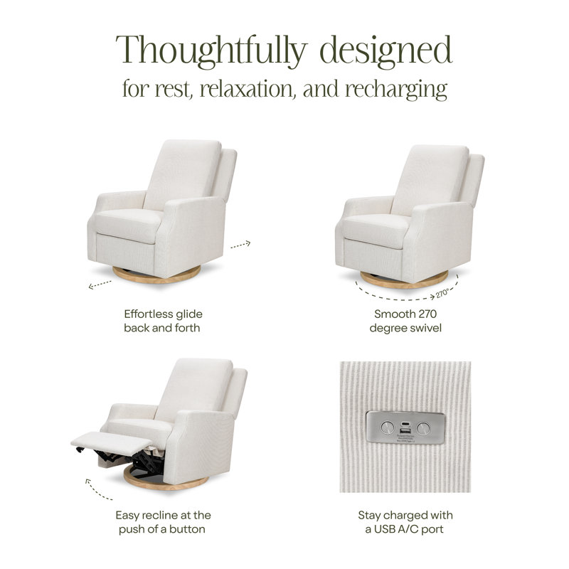 Crewe Electronic Recliner and Swivel Glider in Eco-Performance Fabric