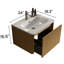 Meuble-lavabo de 24 po - Chêne naturel rayé et lavabo en céramique blanche-1818115746-1818115745