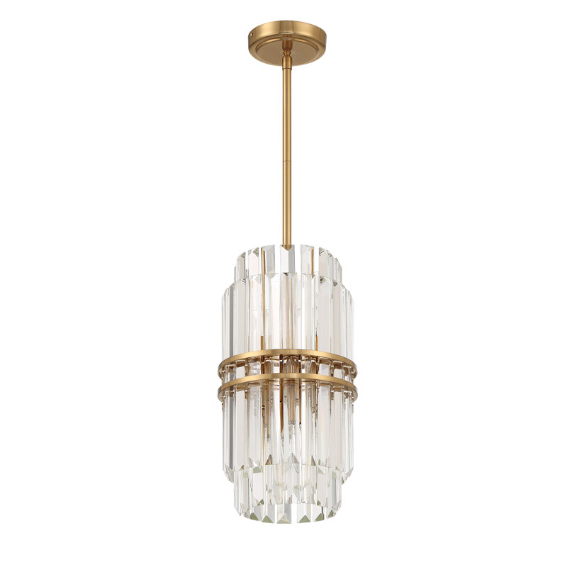 Luminaire suspendu 4 lumières Hayes, Laiton vieilli