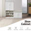 Banc de rangement multifonctionnel pour chaussures avec 7 + 3 compartiments de rangement et plateau à couches réglable-1349305430-1367545903