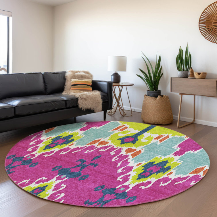 Malchow Washable Ikat Indoor / Outdoor Rug