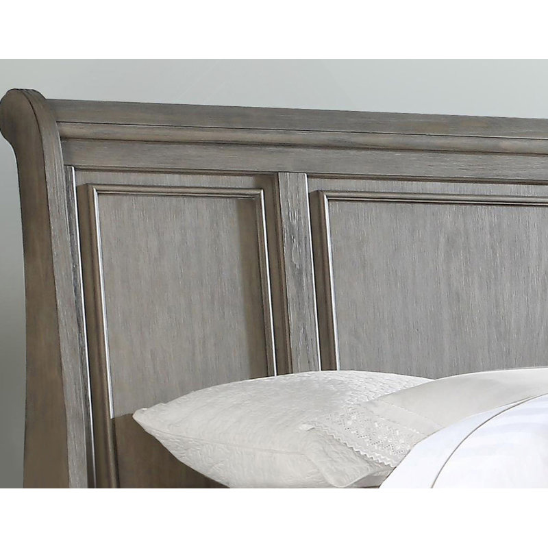 Grand lit de rangement gris antique, Gris antique, Grand lit