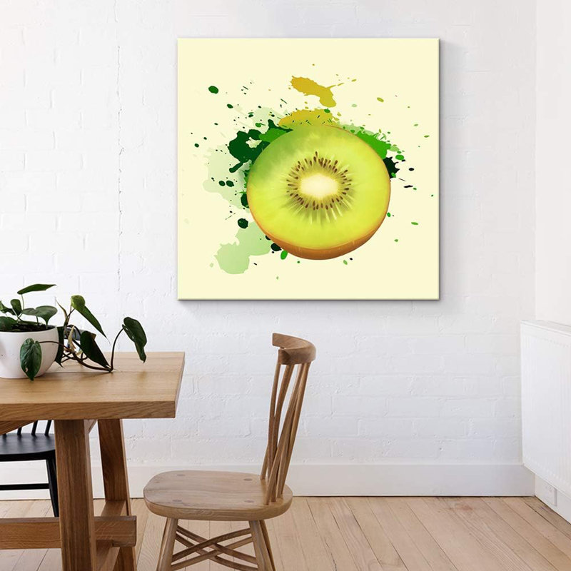 Beaux fruits kiwi sur toile, H 12 po x l 12 po x P 1,5 po