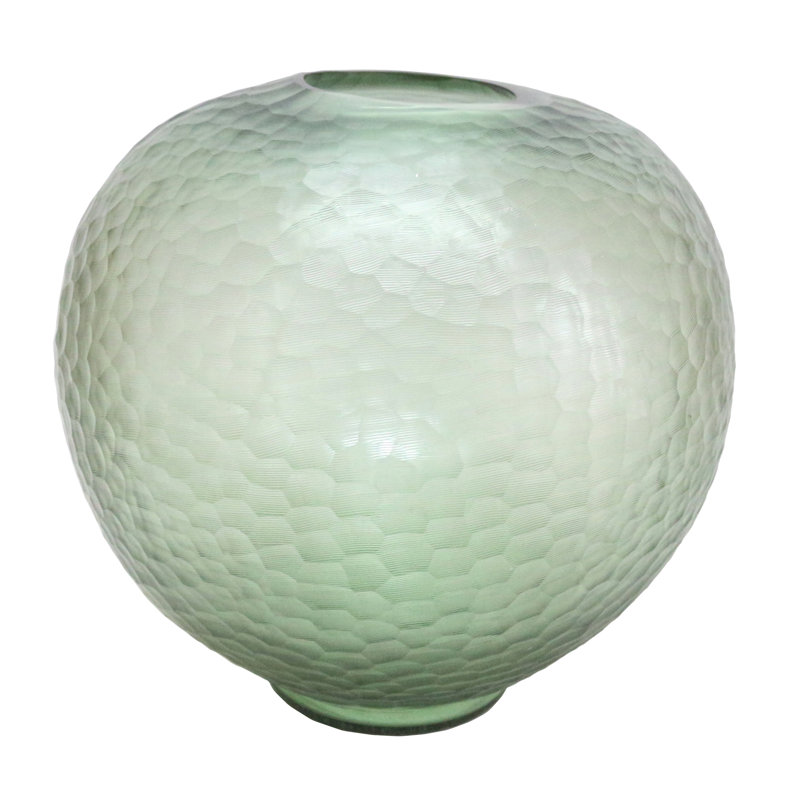 Bastia Handmade Glass Table Vase, Overall Height - 14"