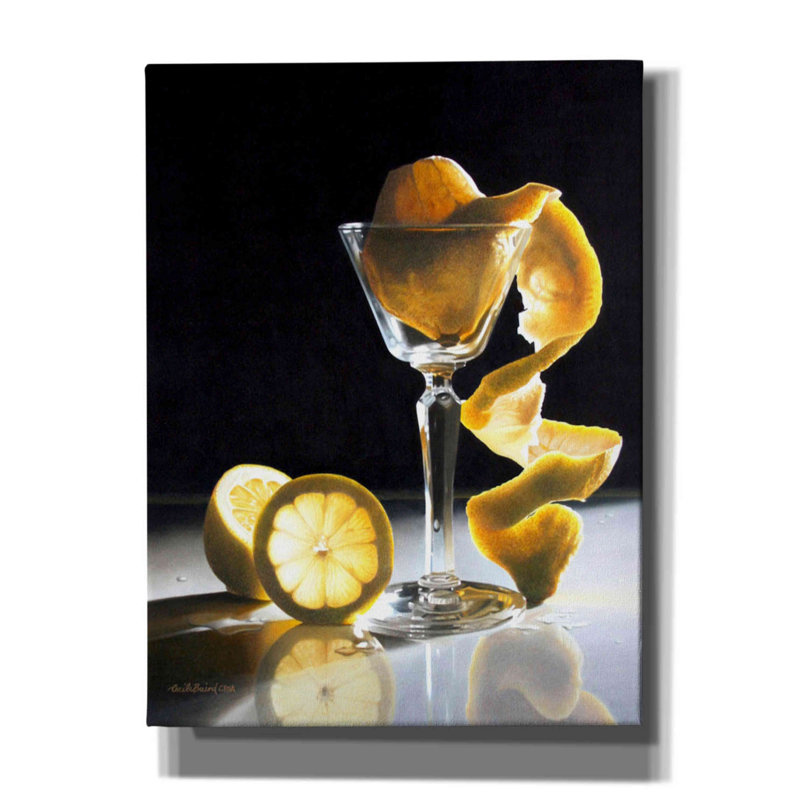 Jeramyah Twist Lemon par Cecile Baird, H 16 po x l 12 po x P 0,75 po