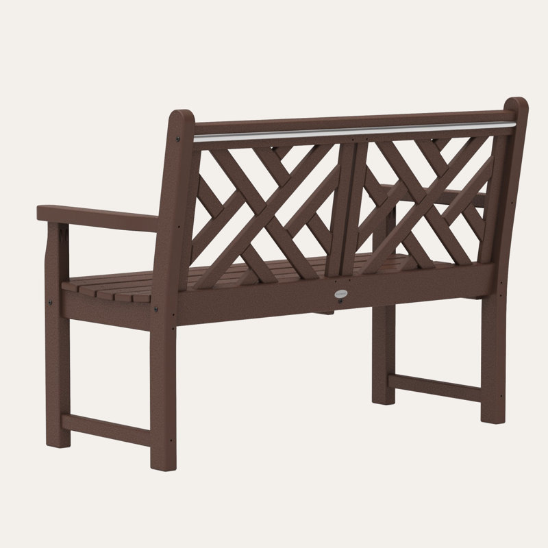 POLYWOOD Chippendale 48" Bench, Mahogany