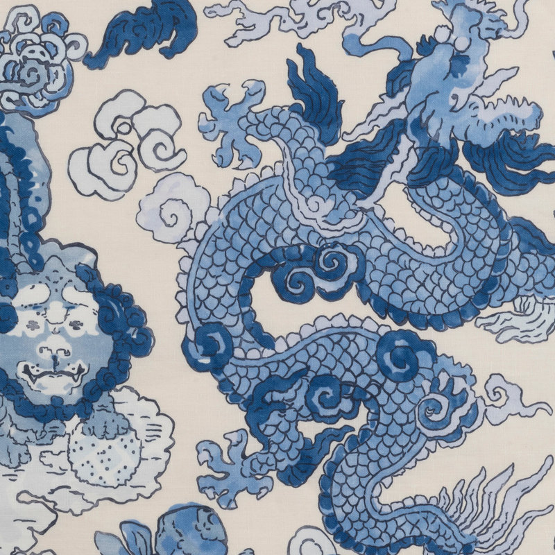 Magic Mountain Tablecloth, Porcelain Blue, 70" Round
