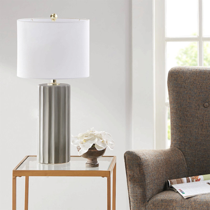 Ribbed Ceramic Table Lamp