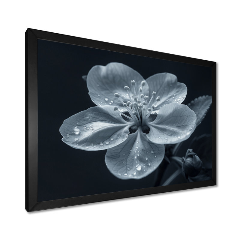 Genao - salon d'art mural en fleurs, Cadre simple noir, H 24 po x l 32 po