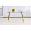 Table de salle à manger rectangulaire en verre avec pieds en métal-960244981-969188358