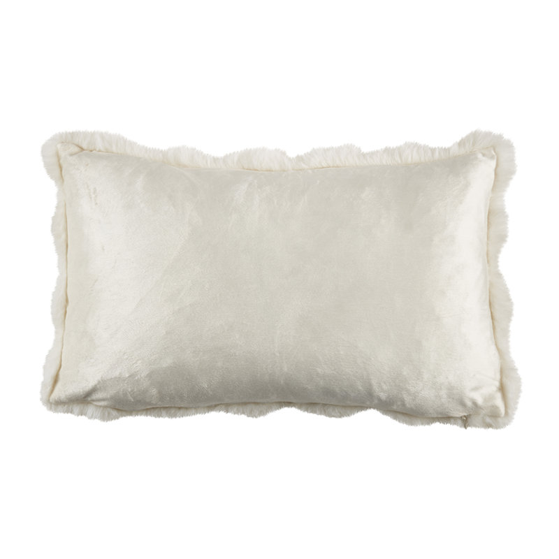 Cozy Bubble Faux Fur Pillow Cover, Ivory, No Insert, Square 20"