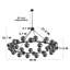 Rinard 36 - Lustre moderne à intensité variable et à roulettes