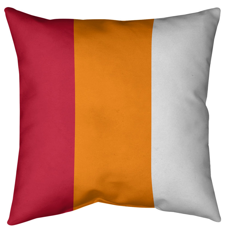 Housse de coussin, 14 po x 14 po, Orange, Sergé de coton