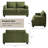 63" 2-Seater Upholstered Square Arm Sofa-1634482928
