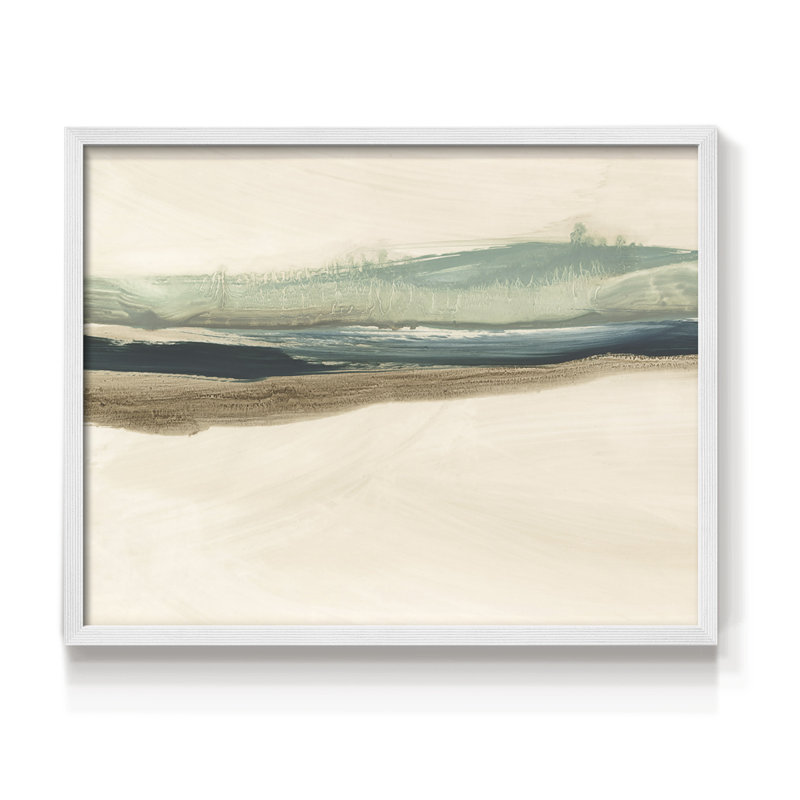 «Layered Horizon II», reproduction encadrée, H 8 po x l 10 po, Blanc