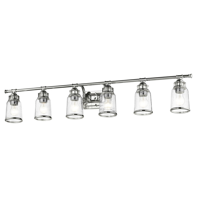 Éclairage pour meuble-lavabo à intensité variable 6 lumières Derrick, Chrome poli