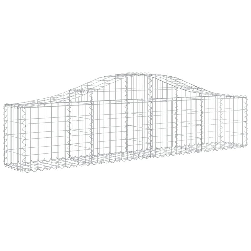 Paniers en gabion arqués 9 pièces 78,7 po x 11,8 po x 23,6 po / 31,5 po Vidaxl, H 2 pi x l 6,6 pi