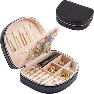 1x Necklace Jewelry Organizer Roll Bag Portable Travel Jewelry Case Storage  Bag