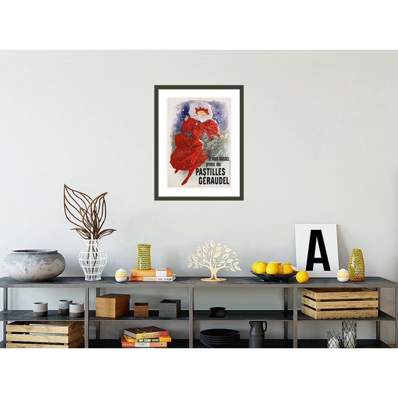 «Pastilles Geraudel» par Jules Chéret, impression giclée encadrée, H 29,5 po x l 22,8 po