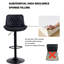 Swivel Upholstered Adjustable Height Counter Stool with Metal Frame-94667288