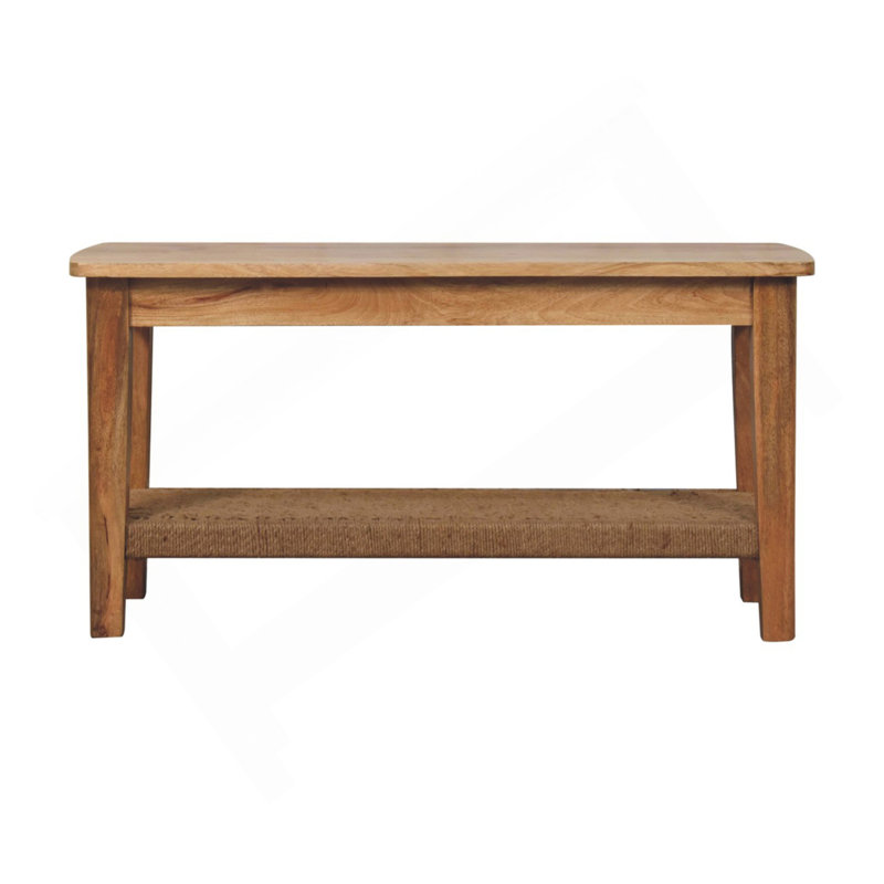 Table basse Rope, tablette ouverte, brun clair