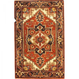 Mungle Oriental Area Rug in Rust