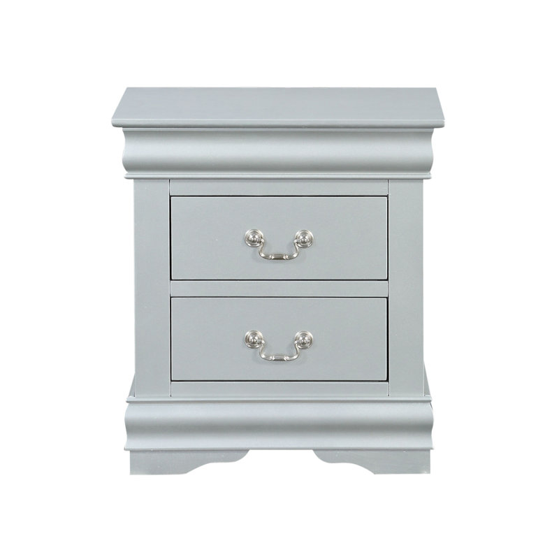 Table de chevet Louis Philippe III, Argent argent