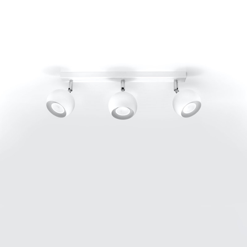 Caraballo Spotlight, White, 15cm H x 45cm W x 10cm D
