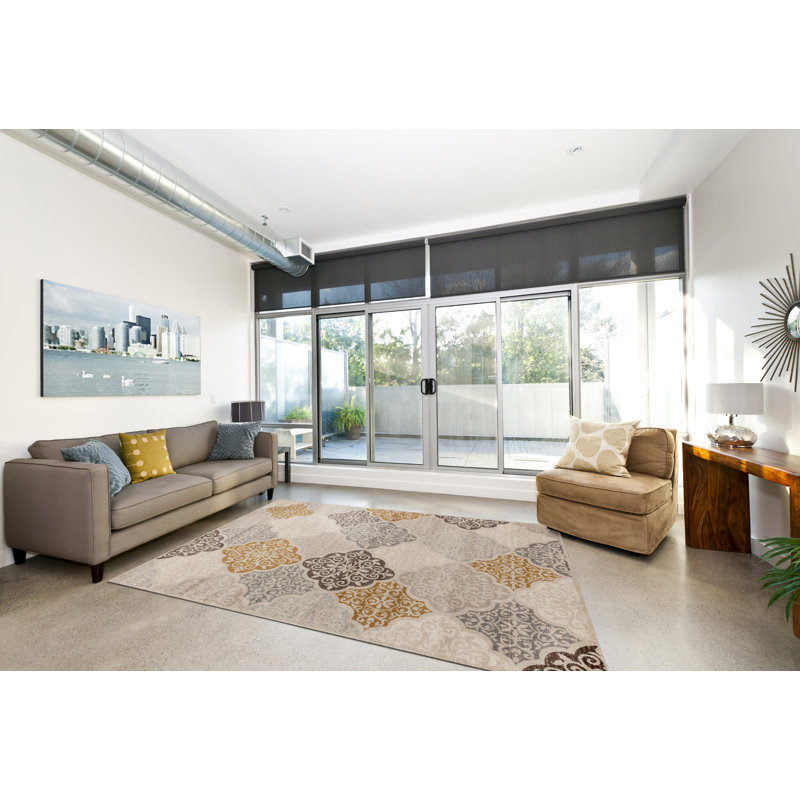 Matrix Floral Indoor Rug, Rectangle 5' x 7'