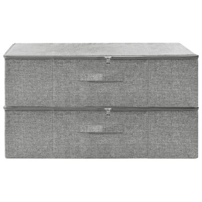 vidaXL Storage Boxes Fabric 27.6x15.7x7.1"