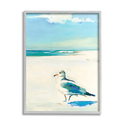 Mouette sur une plage de sable douce et tranquille par Kathleen Broaderick 913