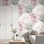 Elegant Pink Rose Floral Wallpaper Ideal for Bedrooms Decor