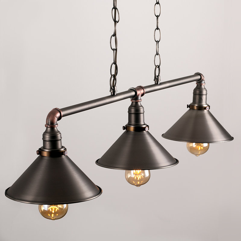 Whitley 3 - Light Stainless Steel Kitchen Island Pendant, Yes