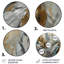 Argent et or Expressions de la liberté I - Art géométrique rond en métal-241603548