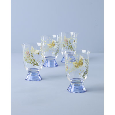 Lenox Butterfly Meadow Herbs Short Tumblers, Set of 4