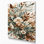 "Watercolor Floral 84", art mural sur toile grise