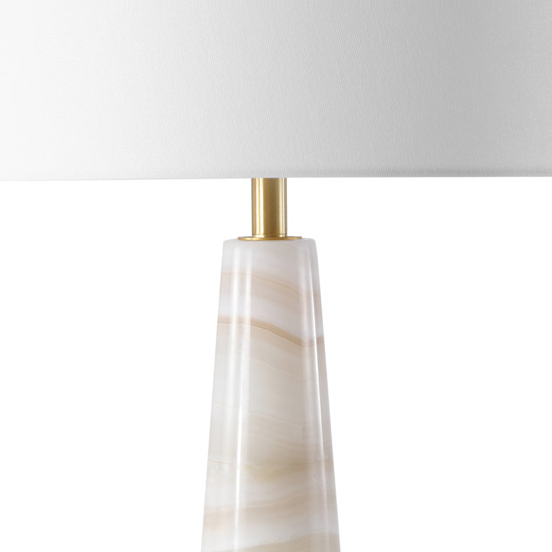 Wegner Jade Stone Table Lamp, Off-White
