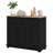Sideboard With Solid Wood Countertop, Modern Kitchen Storage Cabinet Bar Cabinet With 3 Drawers, Doors And Adjustable Shelf