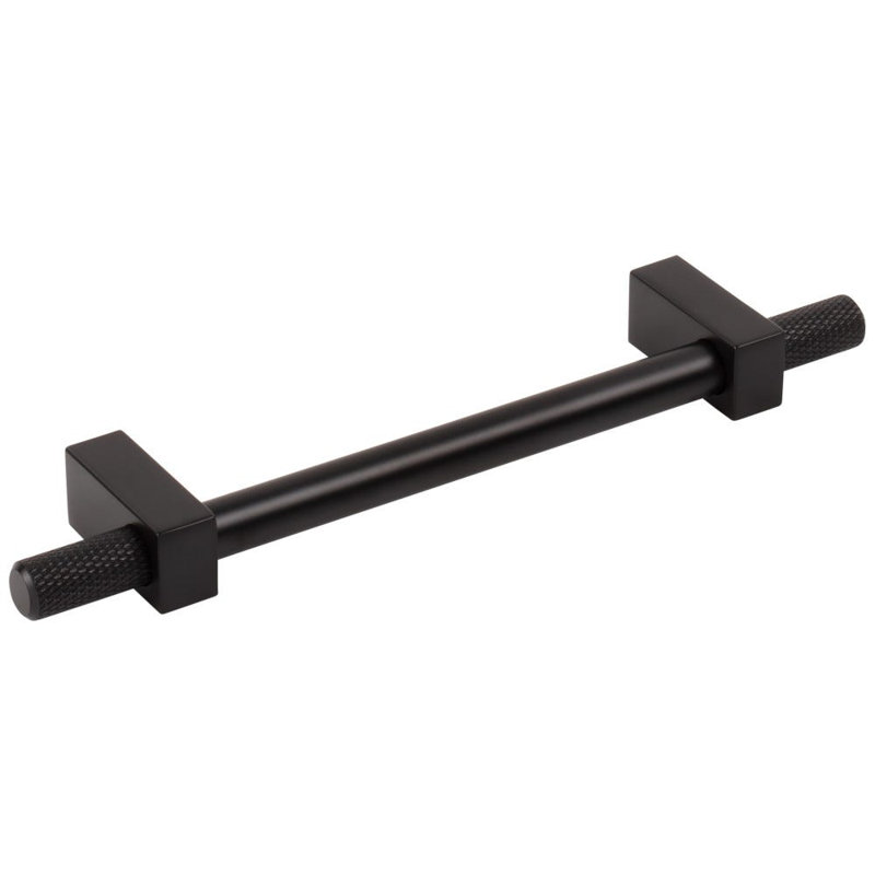 Larkin 4 Knurled Ends Bar Pull, 6 5/16", Matte Black