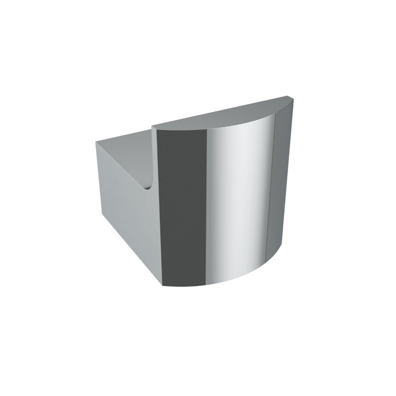 Flow Wall-Mounted Towel Hook - Chrome, Premium Brass Construction, Installation Hardware Included, Chrome