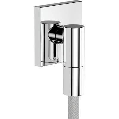 Prise murale hansgrohe E avec clapet anti-retour, carré en chrome