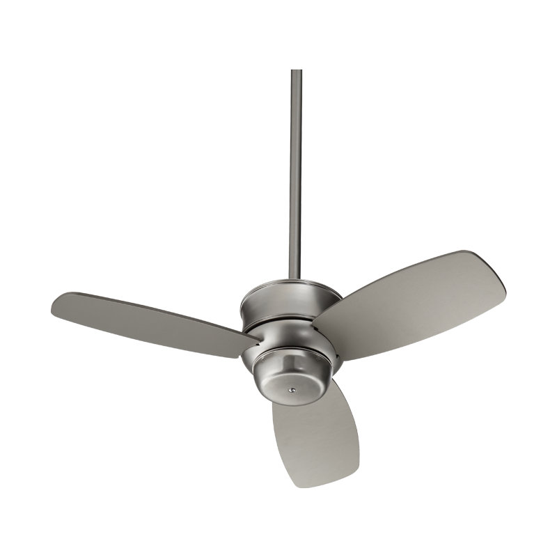 32'' Ceiling Fan, Satin Nickel with Satin Nickel Blades